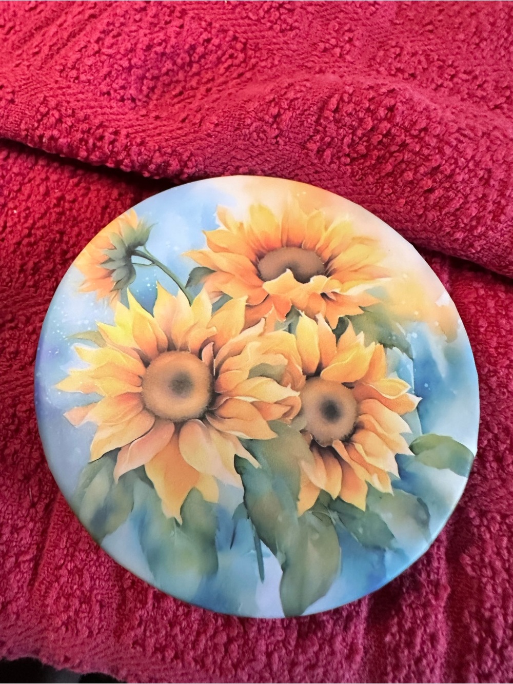 Sunflower Decorative cosmetic mirror - Bright Yellow Sunflowers